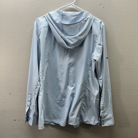 Kuhl Full Snap Button Hooded Long Sleeve Performance Shirt Windbreaker XL - Picture 3 of 4